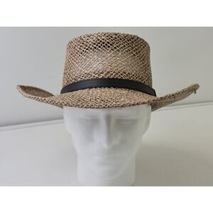 Stetson Gambler Straw Cowboy Hat Seagrass Sz S/M